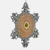 Binnenste uitzicht van de Cupola in de kapel Tin Sneeuwvlok Ornament (Links)