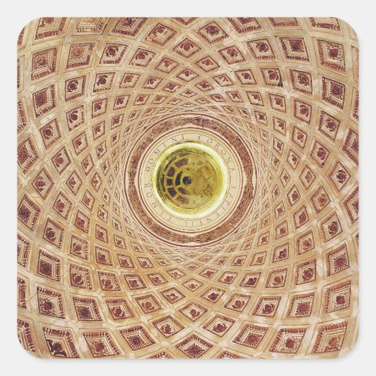 Binnenste uitzicht van de Cupola in de kapel Vierkante Sticker (Voorkant)