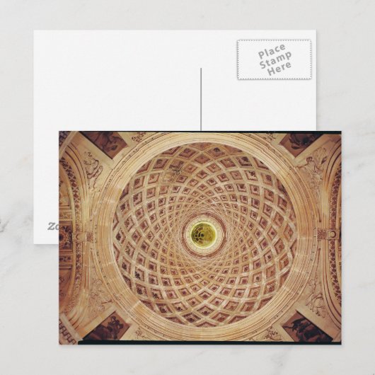 Binnenste uitzicht van de koepel in de kapel briefkaart (Voorkant / Achterkant)