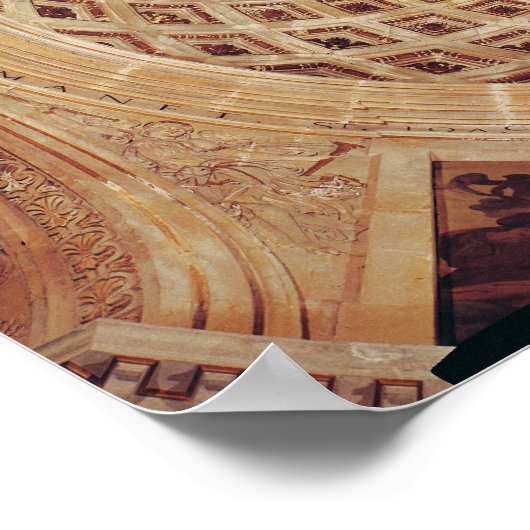 Binnenste uitzicht van de koepel in de kapel poster (Hoek)