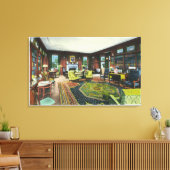 Binnenste Uitzicht van de Levende Zaal van de FDR Canvas Afdruk (Insitu (Woonkamer))