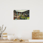 Binnenste Uitzicht van de Levende Zaal van de FDR Poster (Keuken)