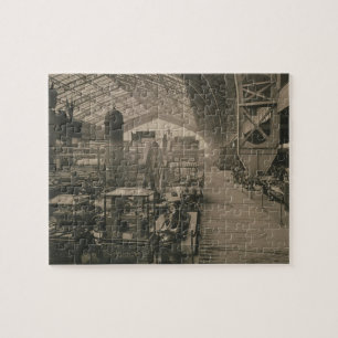 Binnenste uitzicht van de machinekamer uit L'Album Legpuzzel