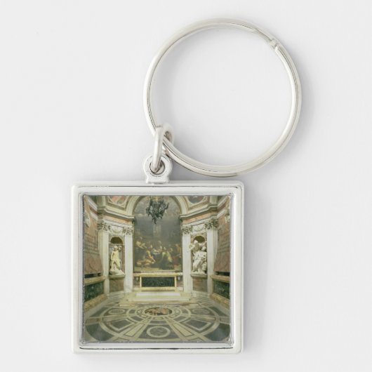 Binnenste uitzicht van de octagonale Chigi Chapel Sleutelhanger (Voorkant)