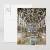 Binnenste uitzicht van de Sistinekapel Briefkaart (Voorkant / Achterkant)