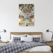Binnenste uitzicht van de Sistinekapel Canvas Afdruk (Insitu (Slaapkamer))