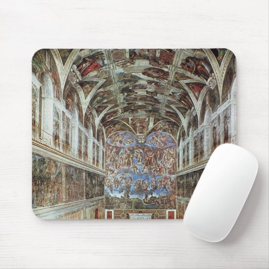 Binnenste uitzicht van de Sistinekapel Muismat (Met muis)