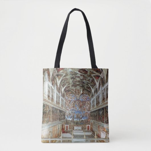 Binnenste uitzicht van de Sistinekapel Tote Bag (Voorkant)