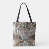 Binnenste uitzicht van de Sistinekapel Tote Bag (Achterkant)