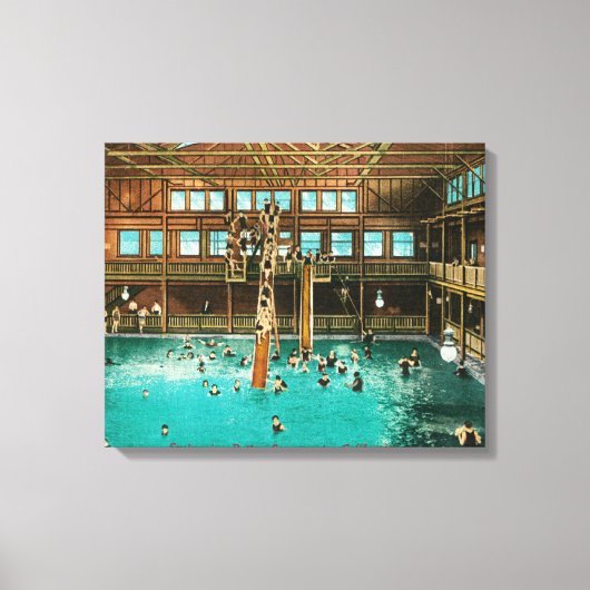 Binnenste Uitzicht van de zwembadkuipen Canvas Afdruk (Voorkant)