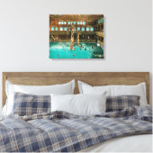 Binnenste Uitzicht van de zwembadkuipen Canvas Afdruk (Insitu (Slaapkamer))