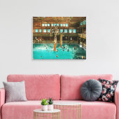 Binnenste Uitzicht van de zwembadkuipen Canvas Afdruk (Insitu (Woonkamer))