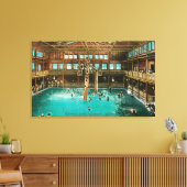 Binnenste Uitzicht van de zwembadkuipen Canvas Afdruk (Insitu (Woonkamer))