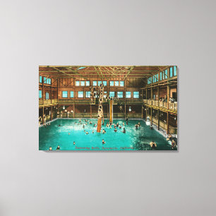 Binnenste Uitzicht van de zwembadkuipen Canvas Afdruk