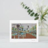 Binnenste Uitzicht van diep Zee Aquarium Briefkaart (Staand voorkant)