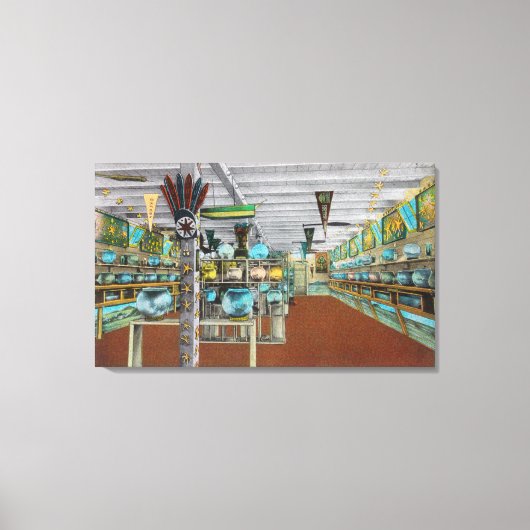 Binnenste Uitzicht van diep Zee Aquarium Canvas Afdruk (Voorkant)