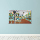 Binnenste Uitzicht van diep Zee Aquarium Canvas Afdruk (Insitu (Houten vloer))