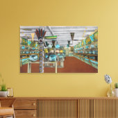 Binnenste Uitzicht van diep Zee Aquarium Canvas Afdruk (Insitu (Woonkamer))