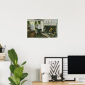 Binnenste Uitzicht van een New England Homestead Poster (Thuiskantoor)