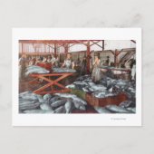 Binnenste Uitzicht van een zalmkankerij Briefkaart (Voorkant)