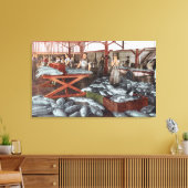 Binnenste Uitzicht van een zalmkankerij Canvas Afdruk (Insitu (Woonkamer))
