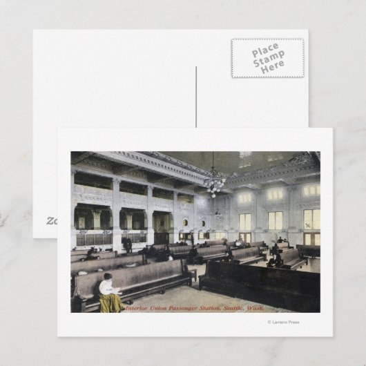 Binnenste Uitzicht van het EU-station Briefkaart (Voorkant / Achterkant)