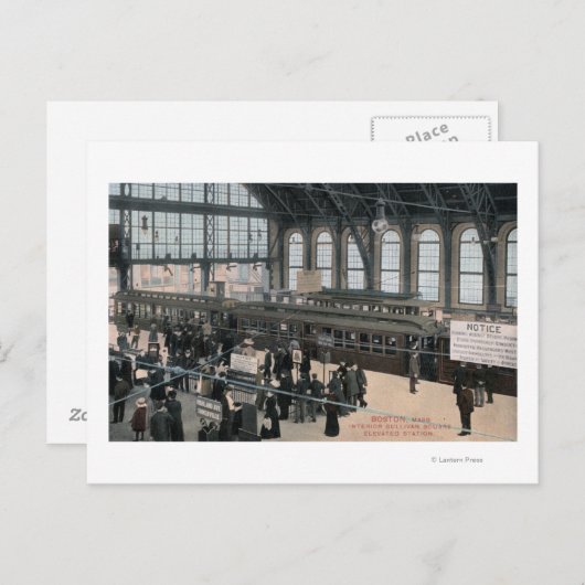 Binnenste Uitzicht van het Sullivan Square-station Briefkaart (Voorkant / Achterkant)