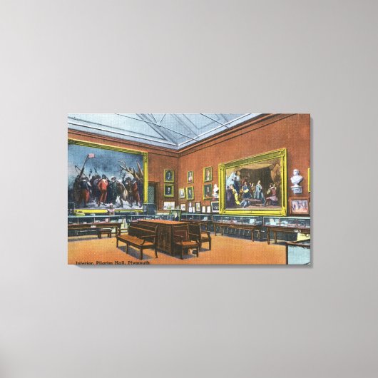 Binnenste Uitzicht van Pilgrim Hall Canvas Afdruk (Voorkant)