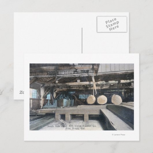 Binnenste Uitzicht van South Side Band Mill Briefkaart (Voorkant / Achterkant)