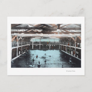 Binnenste Uitzicht van zout-waterbadkuipen van Ner Briefkaart