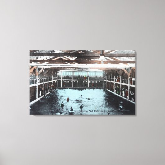 Binnenste Uitzicht van zout-waterbadkuipen van Ner Canvas Afdruk (Voorkant)