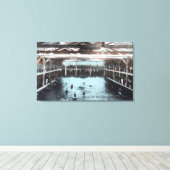 Binnenste Uitzicht van zout-waterbadkuipen van Ner Canvas Afdruk (Insitu (Houten vloer))