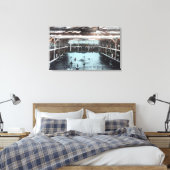 Binnenste Uitzicht van zout-waterbadkuipen van Ner Canvas Afdruk (Insitu (Slaapkamer))