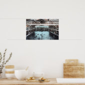 Binnenste Uitzicht van zout-waterbadkuipen van Ner Poster (Keuken)