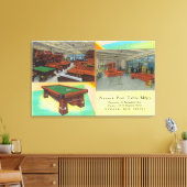 Binnenste Uitzichten van Newark Pool Table Canvas Afdruk (Insitu (Woonkamer))