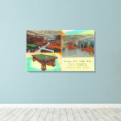 Binnenste Uitzichten van Newark Pool Table Canvas Afdruk (Insitu (Houten vloer))