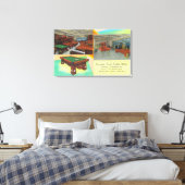 Binnenste Uitzichten van Newark Pool Table Canvas Afdruk (Insitu (Slaapkamer))