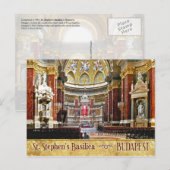 Binnenste van de Sint Stephen's Basilica in Boedap Briefkaart (Voorkant / Achterkant)