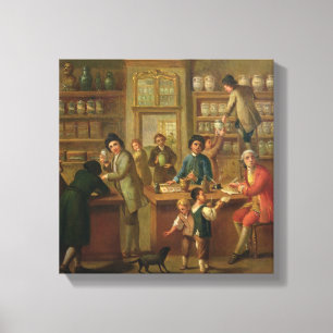 Binnenste van een Farmacie Canvas Afdruk