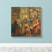 Binnenste van een Farmacie Canvas Afdruk (Insitu (Houten vloer))