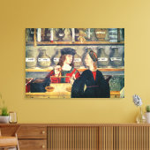Binnenste van een Farmacie Canvas Afdruk (Insitu (Woonkamer))