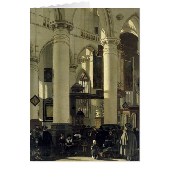 Binnenste van een kerk (Voorkant)