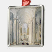 Binnenste van een kerk 2 metalen ornament (Links)