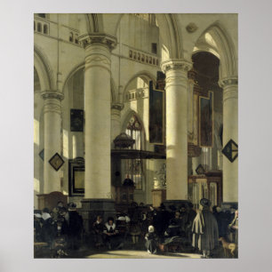 Binnenste van een kerk poster