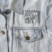 Binnenste van een school vierkante button 5,1 cm (In situ)