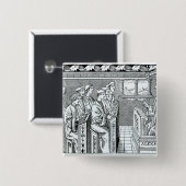 Binnenste van een school vierkante button 5,1 cm (Voorkant /achterkant)