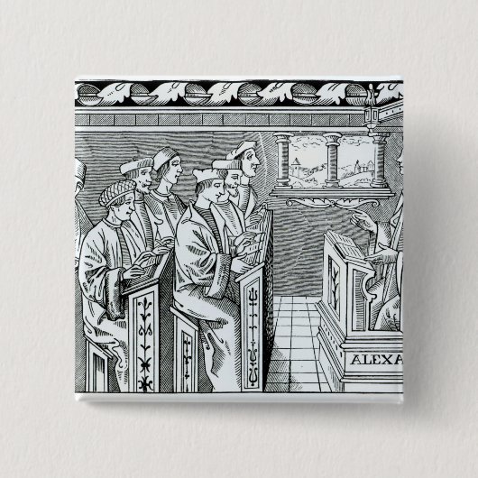 Binnenste van een school vierkante button 5,1 cm (Voorkant)