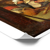 Binnenste van een schuur met boeren die zichzelf o poster (Hoek)