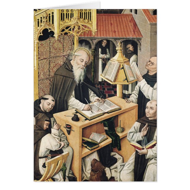 Binnenste van een Scriptorium, School of Segovia (Voorkant)