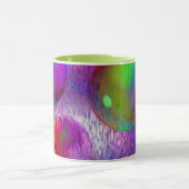 Binnenstroom I Abstracte fractale groene Paarse me Mok (Midden)